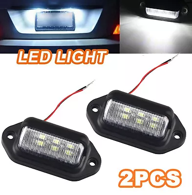 2 X License Number Plate Light Lamps 6 LED 12V For CAR Truck SUV Trailer Lorry  • $7.91