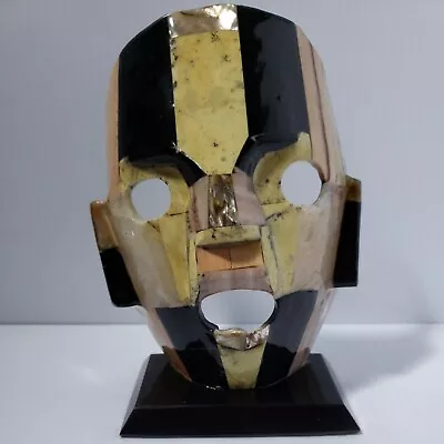 Aztec Mayan Death Mask Mother Of Pearl Onyx Abalone Sculpture Burial Folk Art • $29.97