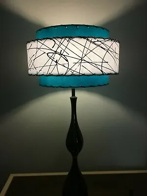 Mid Century Vintage Style 3 Tier Fiberglass Lamp Shade Modern Atomic Retro TB3 • $145