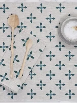 £7.99 • Buy X4 Linen Napkins Table Dinner Teal Cloth Hotel Wedding Party Eco Friendly Large