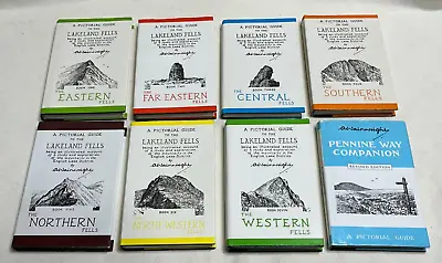 A WAINWRIGHT : A Pictorial Guide To The Lakeland Fells - 8 Hardback Books Set • £68.95