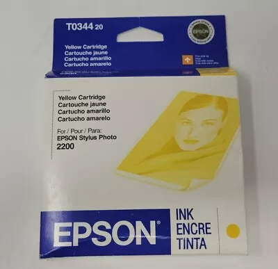 Epson Stylus Photo 2200 Ink Cartridge Black T0344 Sealed Box • $11.99