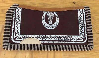 $59.99 • Buy Brown Saddle Pad Western Saddle Blanket, Carona Suadero Charro Para Caballo