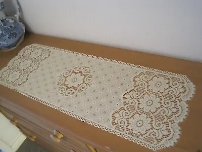 A Lovely Nottingham Lace Table Runner.  36  X 12   Cream Colour  New. • £3.25