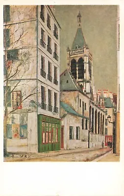 Postcard Art Utrillo Church Of Saint Séverin Paris France • $4.99