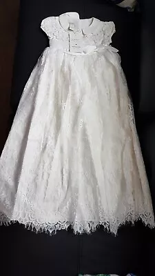 £60 • Buy Monsoon Baby Provenza Silk Christening Gown 6/12 Mths