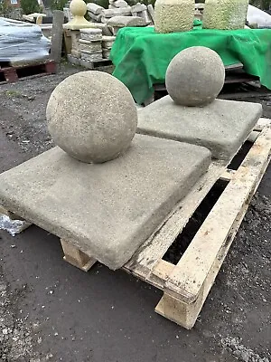 Garden Stone Pillar Post TopsBall FinialsPost Pier CapsCopingsdrive Way Post • £96