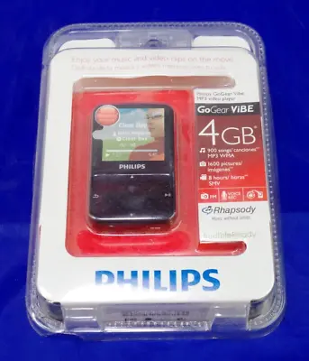 Philips GoGEAR ViBE 4GB Music Video MP3 Player Black Unused • $44.95