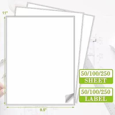 Full Sheet High Quality Self Adhesive Mailing Shipping Label Full Sheet 8.5 X 11 • $5.68