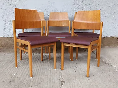 Designer Stacking Chair Dining Room Chair Vintage Plywood 60er Walnut 1/42 • $70.30