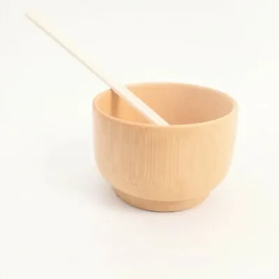 Bamboo Rice Bowl Wooden Sustainable Biodegradeble Eco-Friendly Chopstick Set NEW • $5.99