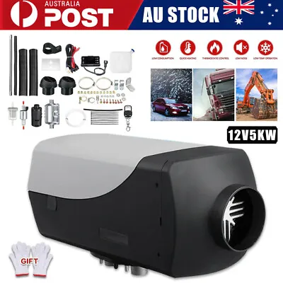 Air Diesel Heater 12V 5KW Thermostat Caravan Motorhome RV Tank Remote Control  • $112.69