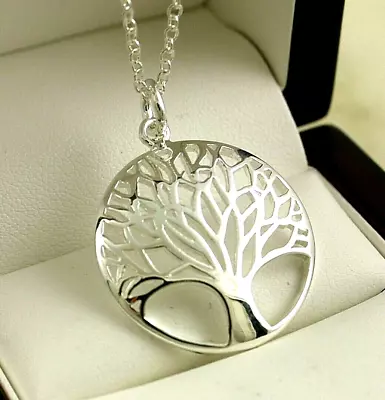 Silver Tree Of Life Pendant Necklace Women's Tree Jewelry Family Tree Necklace • $18.95