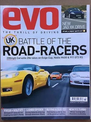 $9.92 • Buy Evo Magazine #089 - March 2006 - Corvette Z06 V Exige Cup V Nibke M400 V 911 GT3