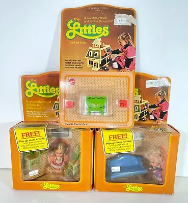 The Littles Mattel Diecast Dollhouse Furniture Table Chairs Sofa Hedy Belinda • $39.95