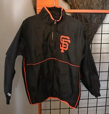 00s MLB SAN FRANCISCO GIANTS MAJESTIC Windbreaker JACKET STARTER WOMEN L Vintage • $54