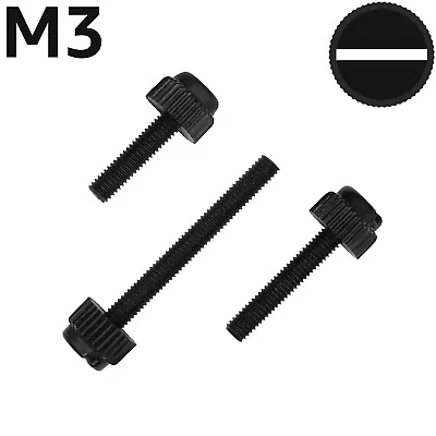 M3 M4 M5 M6 Black Nylon Slotted Knurled Thumb Screws Uk Stock Free Postage • £3.93
