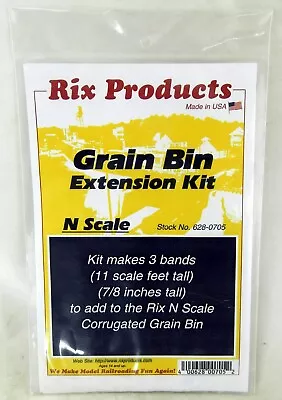 N Scale Grain Bin Extension Kit - Rix Products #628-0705 • $4.69