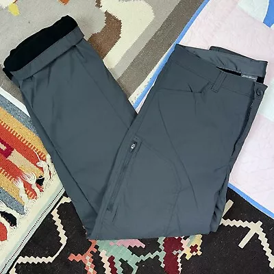 Eddie Bauer Fleece Lined Cargo Pants Nylon Stretch Outdoors Men's 32x32 • $24.95