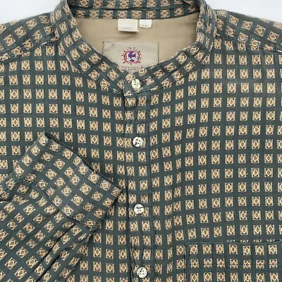 The Territory Ahead Men's XXL 2XL 1/4 Button Long Sleeve Geometric Pocket • $24.99