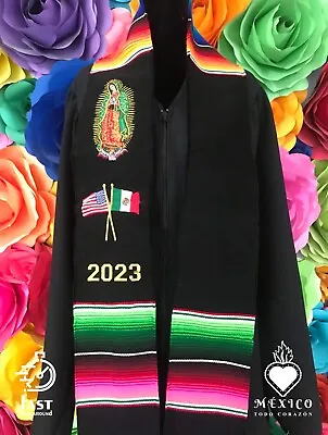 $99 • Buy Mexican Zarape Graduation Sash Class Of 2023 Sarape Stole Grad Gift Custom