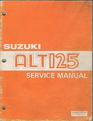  Suzuki Atv 3 Wheeler Alt125 Service Manual Used P/n 99500-41020-03e • $30.79