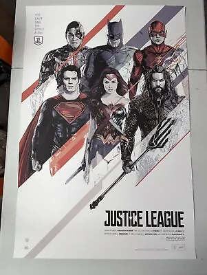 Mondo Movie Poster The Justice League Oliver Barrett DC Comics Batman Superman • $97.31