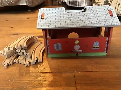 Pottery Barn Kids Railroad Brio Thomas Train Station Wooden 12 Tracks Set • $12