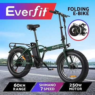 Everfit 20 Inch Folding Electric Bike Urban City Bicycle EBike Rechargeable • $759.95