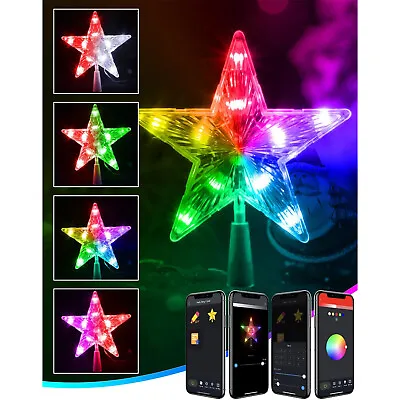 Christmas Tree Topper Star Led Light RGB String Lights Outdoor Indoor Decor USB • $19.90