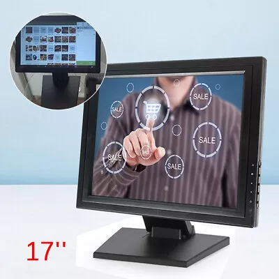 17'' 1280*1024 Portable LED Touch Screen VGA Monitor LCD Display For POS/PC • $125