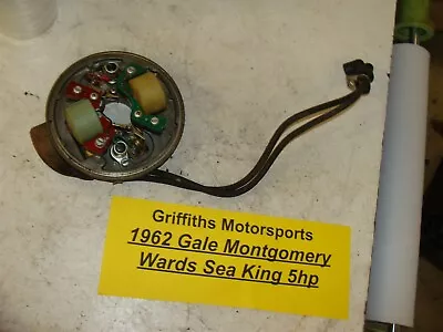 1962 Montgomery Ward GALE Sea King 5hp Outboard Five Ignition Coil Plate Points • $129