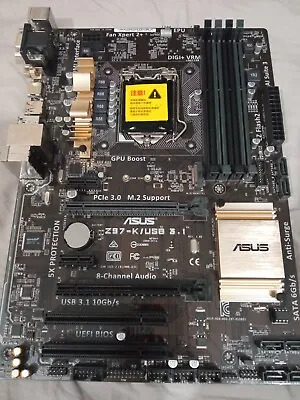 SAME DAY DISPATCH Motherboard Asus Z97-K/USB 3.1 LGA 1150 ( Supports I7-4790K ) • £84.95