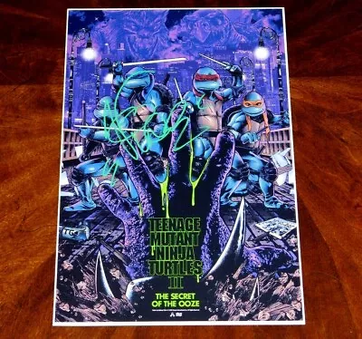 Vanilla Ice Signed Ninja Turtles 2 The Secret Of The Ooze 12x18 Poster!!! • $59.49