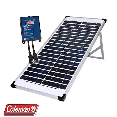 Coleman 40W 12V Crystalline Solar Panel Kit Pump-Electric Fence And Much More • $99.99