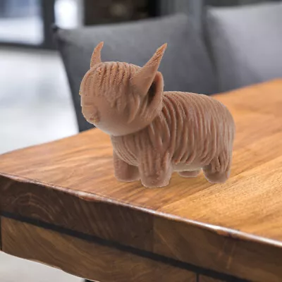 Desktop Highland Cow Statue Decoration Adorable Cow Figurine Widely-used Small • £9.23