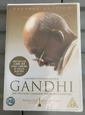 GANDHI - Sealed/new UK R2 DVD (2-DISC SPECIAL EDITION) - Ben Kingsley - 183 Mins • £5