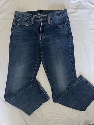 Women’s J Crew Slim Boyfriend Jeans Medium Wash Straight Leg Pockets Size 28/6-7 • $12