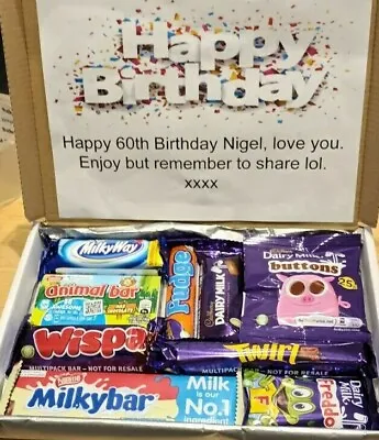£7.70 • Buy Personalised CADBURY Chocolate Sweet Box Hamper Birthday Christmas Gift Present