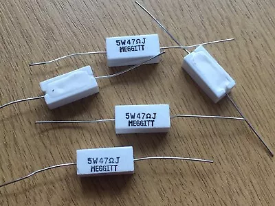 5W  Wirewound Ceramic Cement Resistors High Power  0.1 - 330 Ohm 5/10 PCS  Z3291 • £3.95