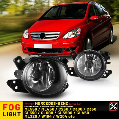 Driving Fog Lights Front Bumper Lamp For Mercedes Benz M-Class Clear Glass Lens • $33.29