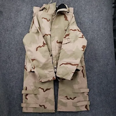 Military Chemical Protective Suit Tan Camo Size Medium Shirt Pants Ripstop Set • $49.99