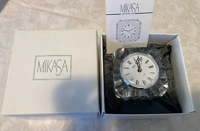 NIB- Vintage Mikasa Westminster Square Desk Clock - Austrian Crystal • $23.95