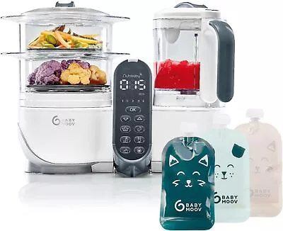 Babymoov Nutribaby Plus 6 In 1 Baby Food Maker Blender And Steamer White - NEW • £119.95