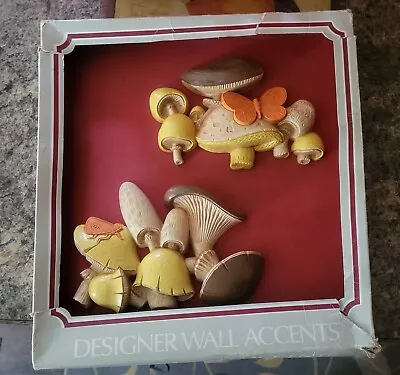 Vintage Mushroom Wall Hanging Art Decor Made In USA 8  X 6  Still In Originalbox • $39.99