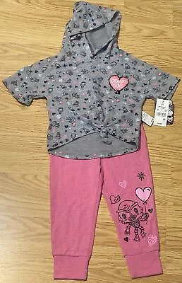Little Monsters Kids 2T Hoodie Sweatpants Combo Valentines Day NWT  With TY Dog • $10