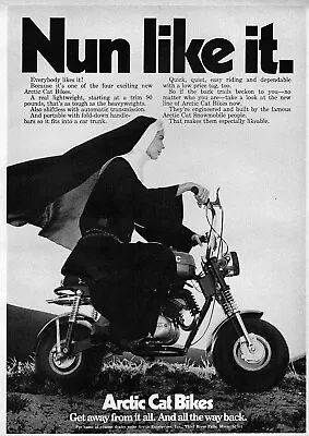 1971 Arctic Cat Mini Bike Motorcycle  Nun Like It  Original Print Ad • $16.47