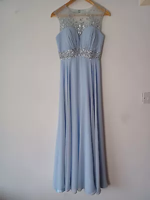 £49.99 • Buy Prom Frocks Embellished Mesh Prom Dress  - Blue - UK 8 - Special Occasion Party