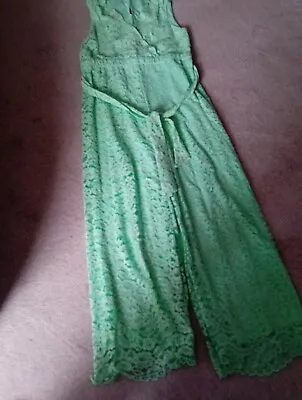 Mint Green Lace Jumpsuit Size 16 • £15