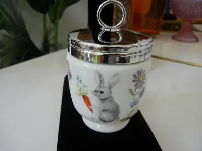 Vintage Royal Worcester A Skippety Tale Jumbo Egg Coddler Bunny Butterflies Euc • $76.89